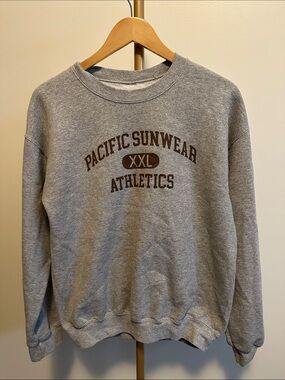 PacSun Pacific Sunwear Collegiate Sweatshirt Small Oversized Y2K Gray